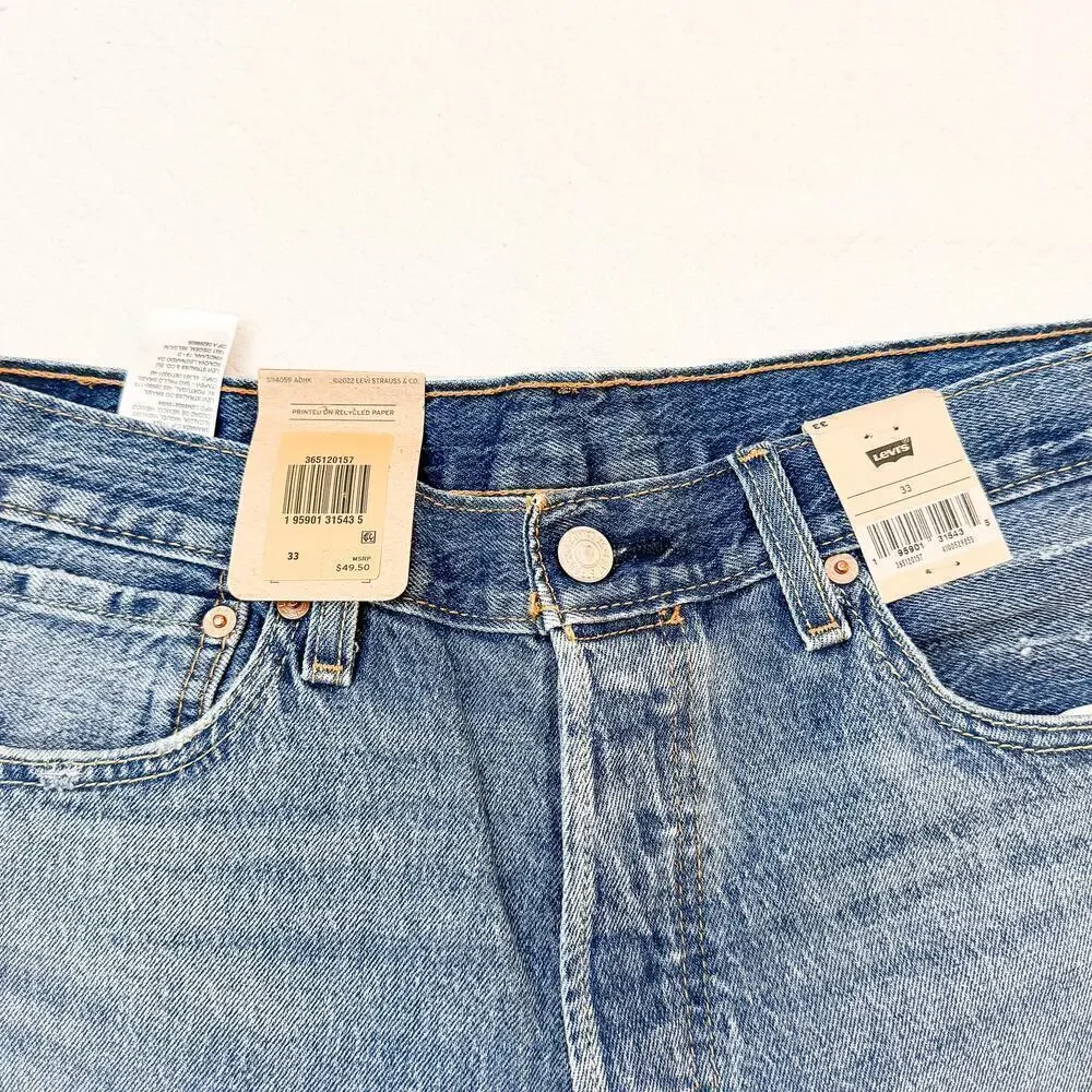 Levi's 501 Shorts Stretch Denim Jeans SZ33 9
